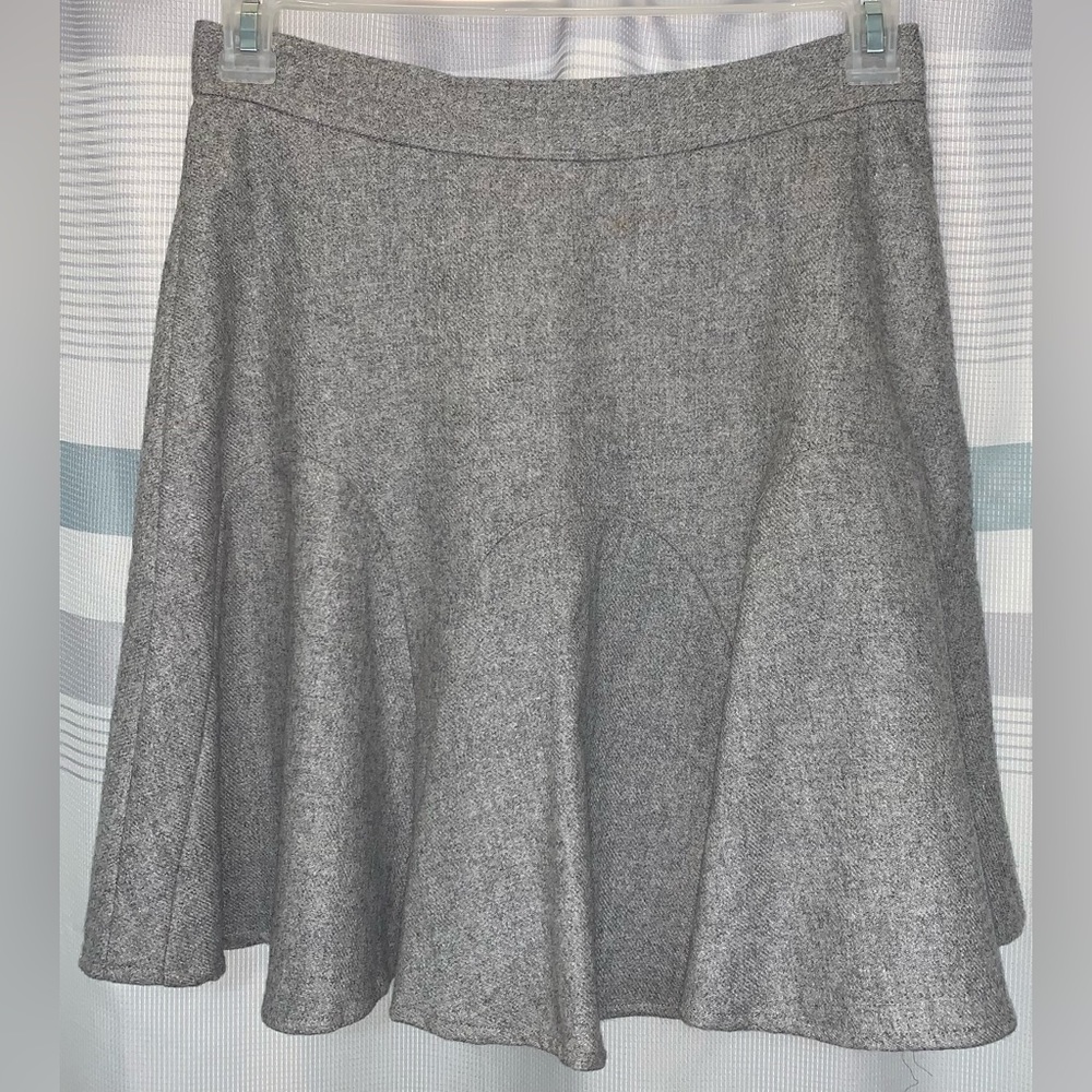 3/$15 The Coverii Gray Wool Blend Skirt Gold Back Zipper Size Large